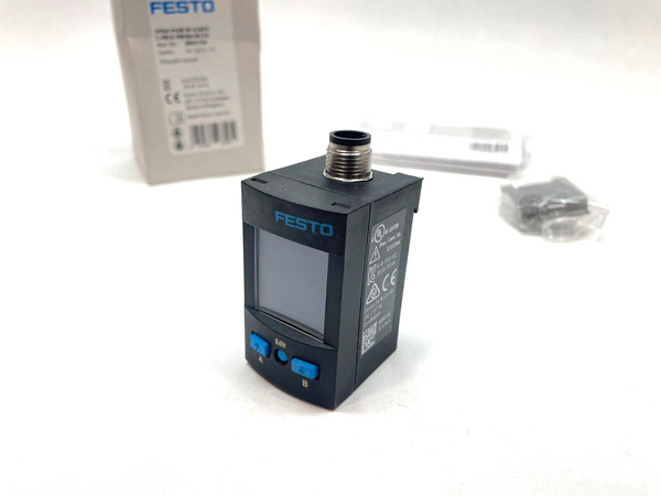 Festo SPAU-P10R-W-G18FD-L-PNLK-PNVBA-M12U Pressure Sensor, IO-Link, 8001230 - Maverick Industrial Sales