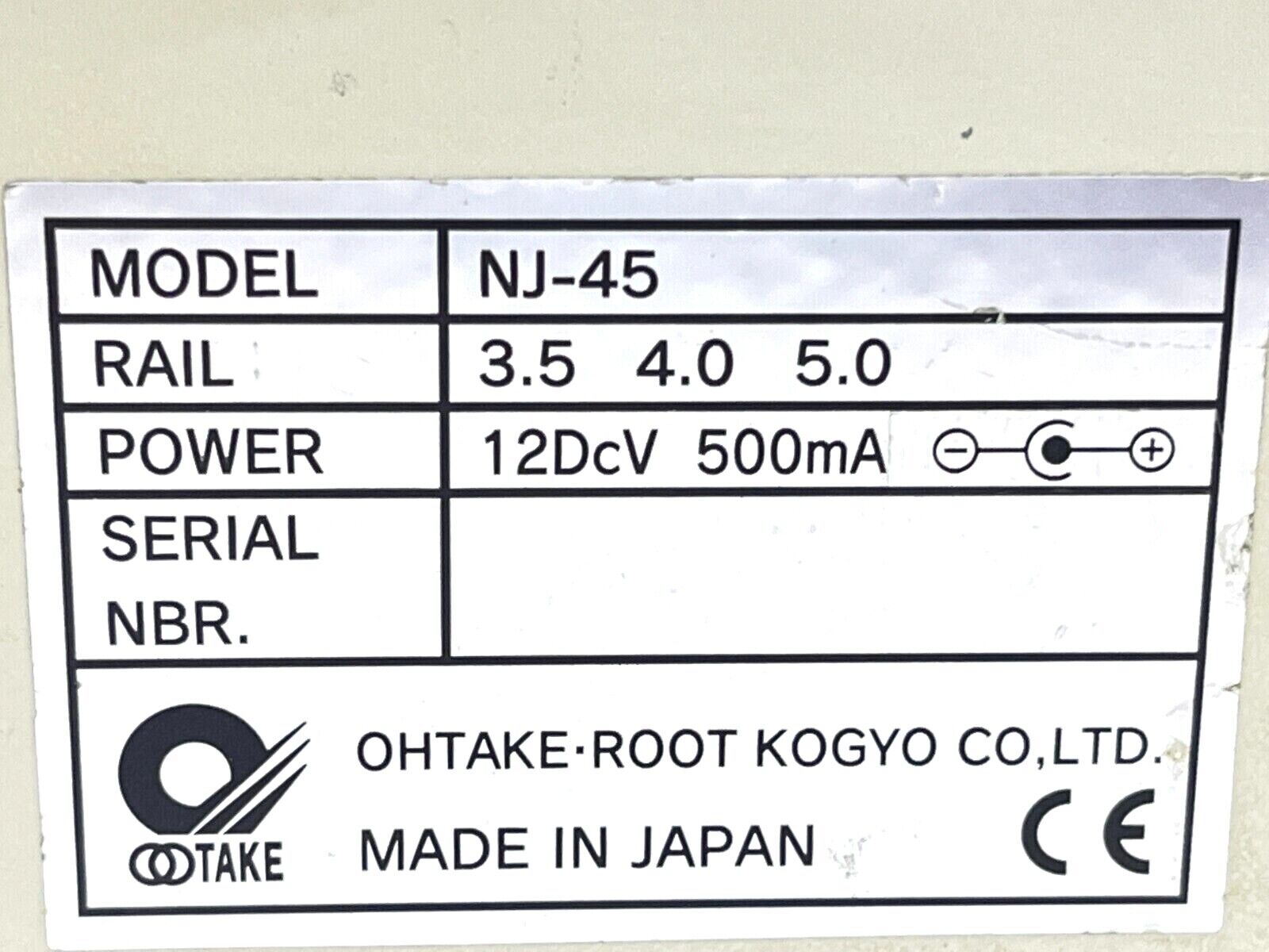 Ohtake NJ-4535 Automatic Screw Feeder 3.5mm Screw Diameter - Maverick Industrial Sales