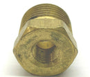 Brass Hex Threaded Reducer 1/2" MNPT 3/8" Female NPT - Maverick Industrial Sales