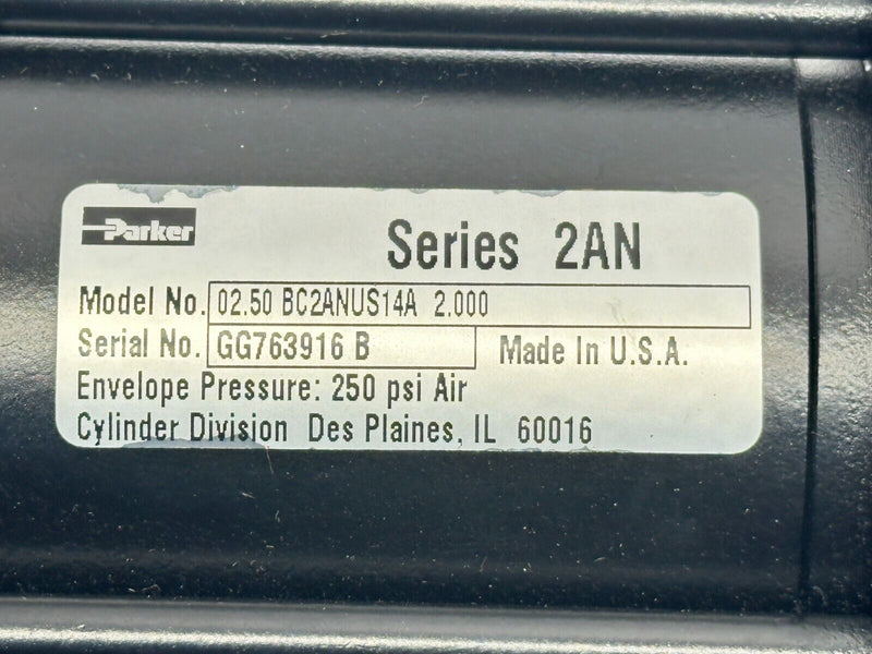 Parker 02.50 BC2ANUS14A 2.000 Series 2AN Cylinder 2.5" Bore 2" Stroke - Maverick Industrial Sales