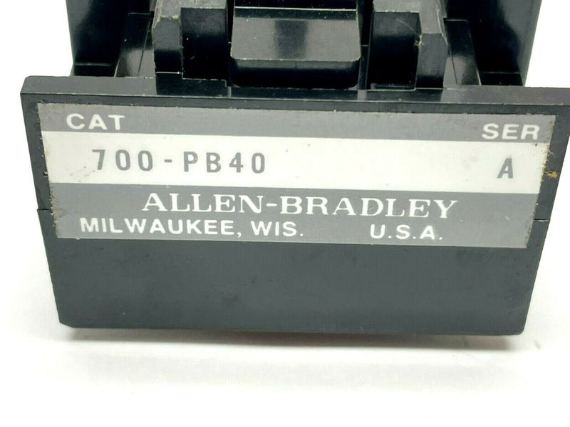 Allen Bradley 700-PB40 Ser. A Second Deck Auxiliary Contact - Maverick Industrial Sales