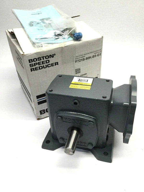 Boston Gear F721B-60K-B5-G1 Speed Reducer Left Hand 0.55 Input HP - Maverick Industrial Sales