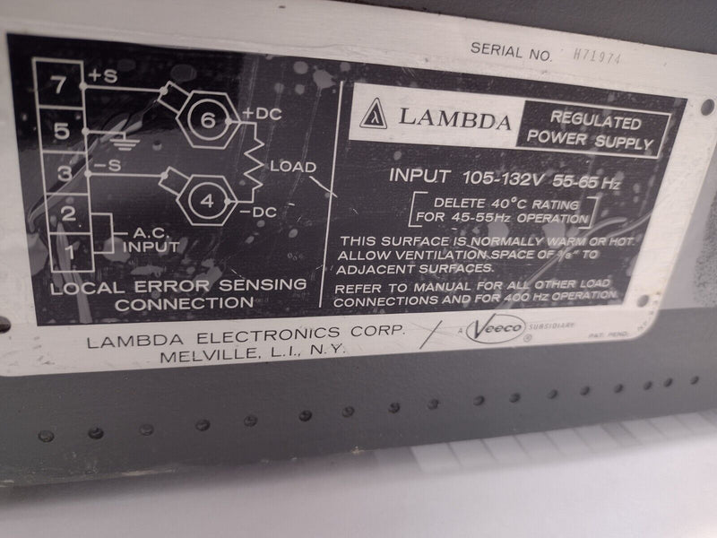 Lambda LMG24-OVM-R Regulated Power Supply 105-132V - Maverick Industrial Sales