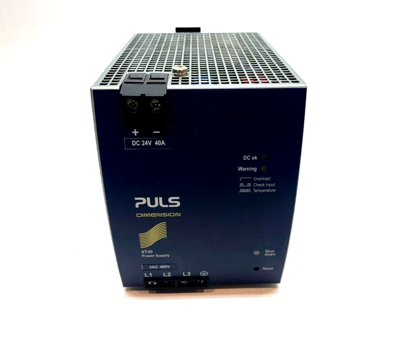 Puls Dimension XT40.241 Semi Regulated Power Supply, 24V, 40A Output, 3AC 400V - Maverick Industrial Sales
