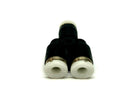 5/32" Tube Size Black Plastic/ Metal Combination Y Connector - Maverick Industrial Sales