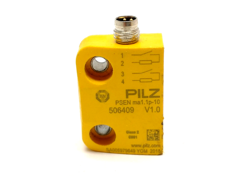 Pilz PSEN ma1.1p-10 Safety Switch 2 N/O 4-Pin M8 Male 24VDC 506409 - Maverick Industrial Sales