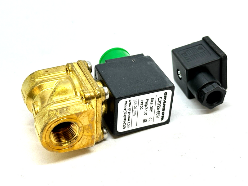 Granzow E3D29-00V Solenoid Valve 2-Way 3/8" 2-150PSI 24VDC - Maverick Industrial Sales