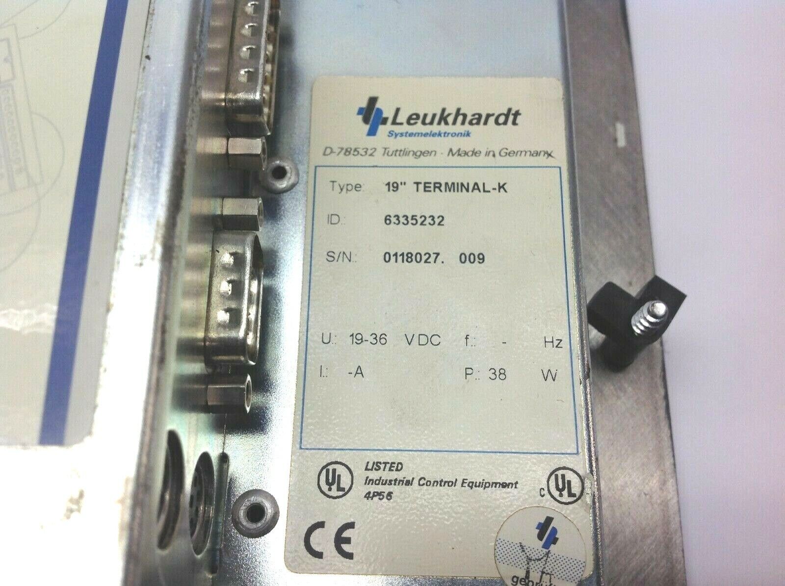 Leukhardt 6335232 Terminal-K VGA Interface Panel - Maverick Industrial Sales