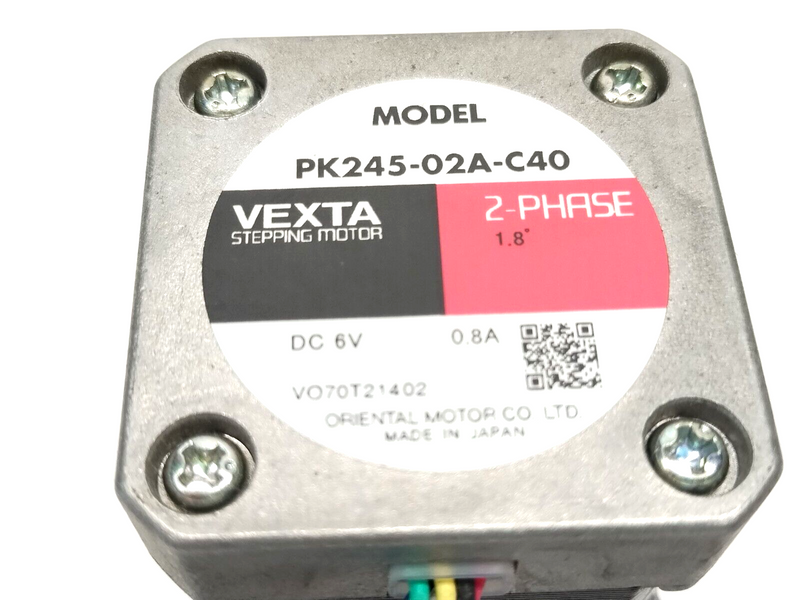 Oriental Motor PK245-02A-C40 VEXTA 2-Phase Stepping Motor 6VDC 0.8A - Maverick Industrial Sales