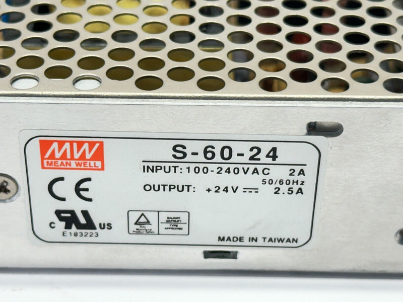 Mean Well S-60-24 Power Supply 2A 100-240VAC Input / 2.5A 24V Output - Maverick Industrial Sales