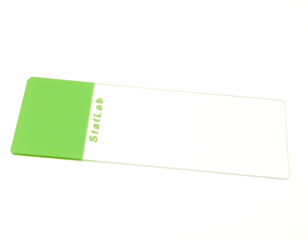StatLab 315G Colorview Micro Slides, 45 Deg Corners, 75x25x1mm, Green, 1/2 Gross - Maverick Industrial Sales