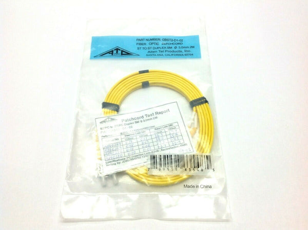 Allen Tel Products GBST2-D1-02 Fiber Optic Patch Cord M2 3.0mm - Maverick Industrial Sales