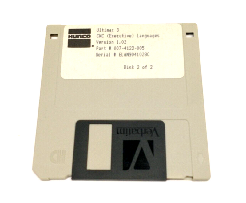 Hurco 007-4123-005 Ver. 1.02 Ultimax 3 CNC Executive Languages Floppy Disk SET - Maverick Industrial Sales