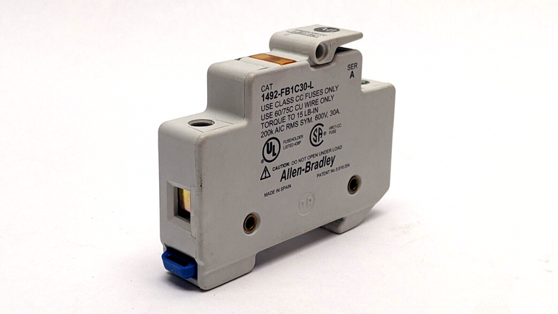 Allen Bradley 1492-FB1C30-L Ser A Fuse Holder Class CC 600V 30A w/Indicator - Maverick Industrial Sales