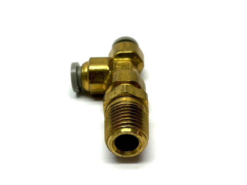 Parker One Touch Brass Tee Fitting 1/4" Tube OD 1/4" Male MPT LOT OF 2 - Maverick Industrial Sales