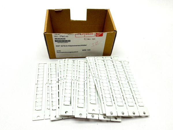 Murrplastik 86402630 Labeling Type KET 8/10-8 WIN-Type 123 LOT OF 672 - Maverick Industrial Sales