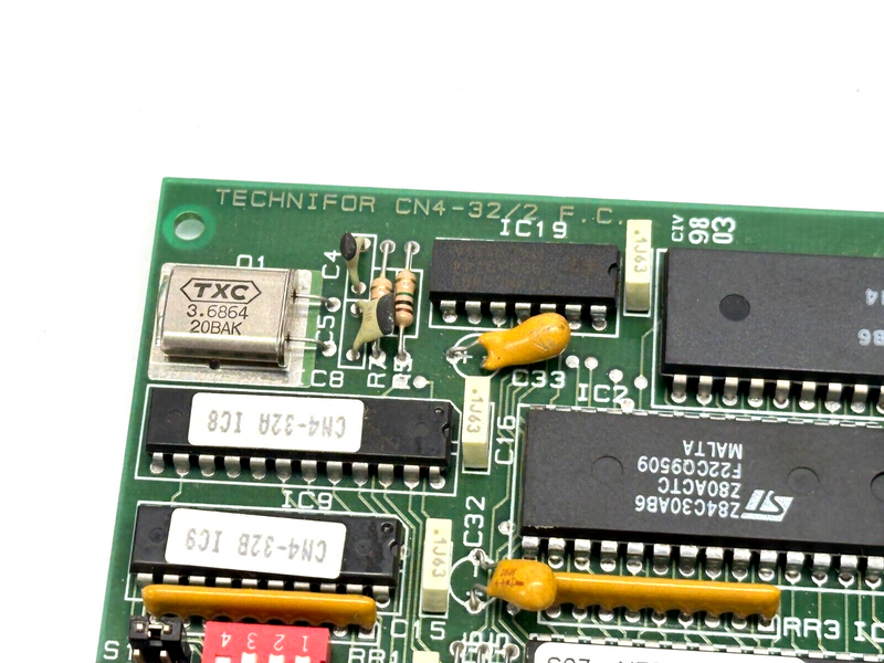Technifor CN4-32/2 F.C. Memory Control PC Board S07 - N720.05 TS CV MISSING CHIP - Maverick Industrial Sales