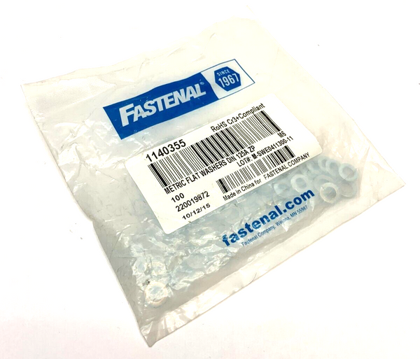 Fastenal 1140355 Metric Flat Washers DIN 125A ZP M6 PACK OF 100 - Maverick Industrial Sales