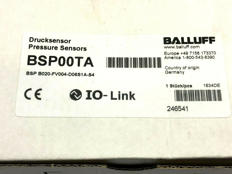 Balluff BSP B020-FV004-D06S1A-S4 Pressure Sensor BSP00TA - Maverick Industrial Sales