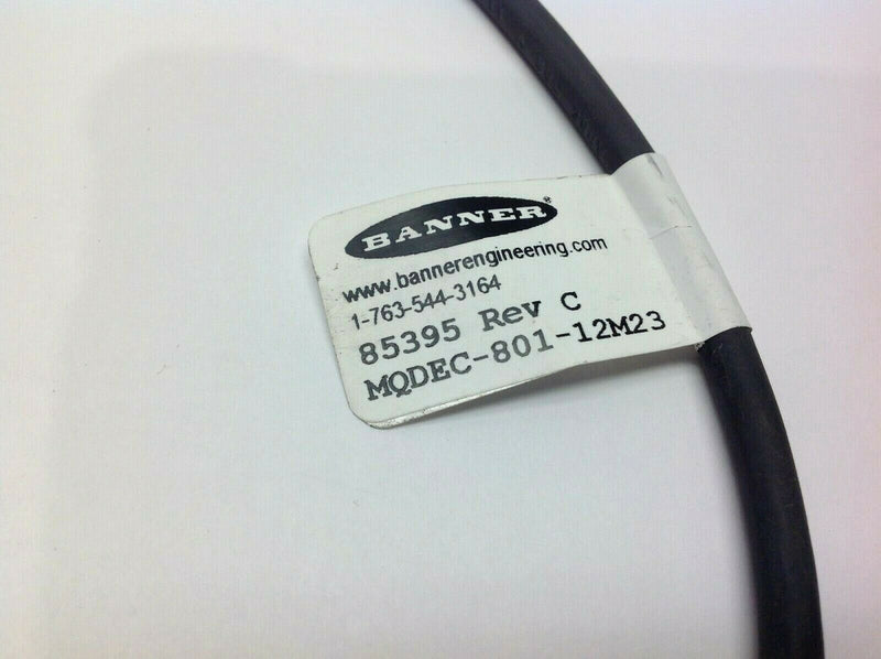 Banner MQDEC-801-12M23 Adapter Cable 85395 Rev. C 12 Pin Male / 8 Pin Female - Maverick Industrial Sales