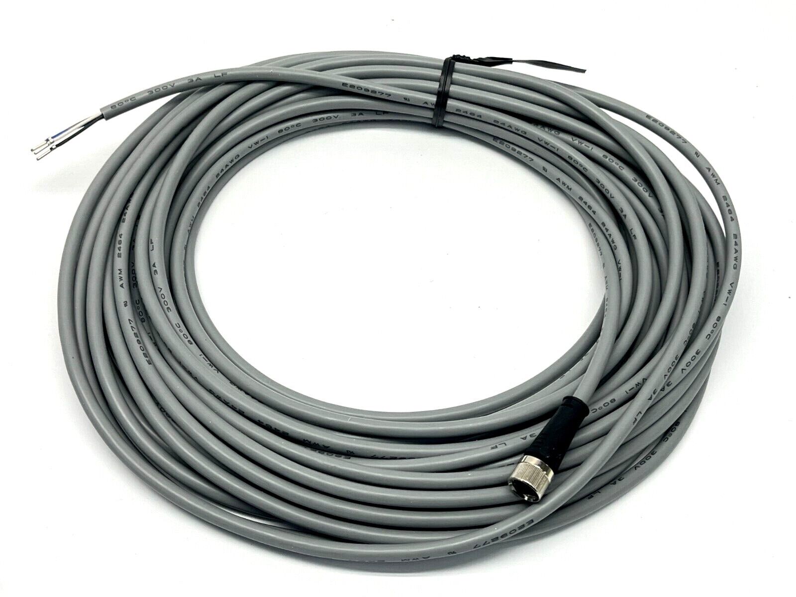 Adsens KM84R-PVC-10M Cable 4-Pin M8 Female Inline Grey 10M LOT OF 3 - Maverick Industrial Sales
