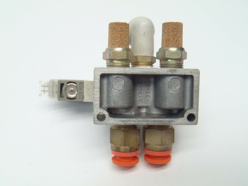 SMC SY3140-5LOU Pneumatic Solenoid Valve with Base Mount DC 1/8" NPT - Maverick Industrial Sales