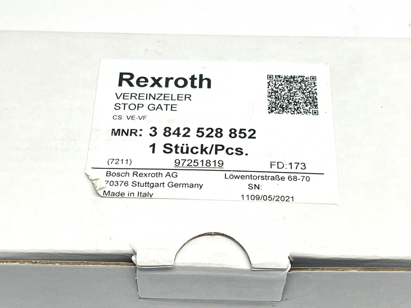 Rexroth 3842528852 Stop Gate VE-VF - Maverick Industrial Sales