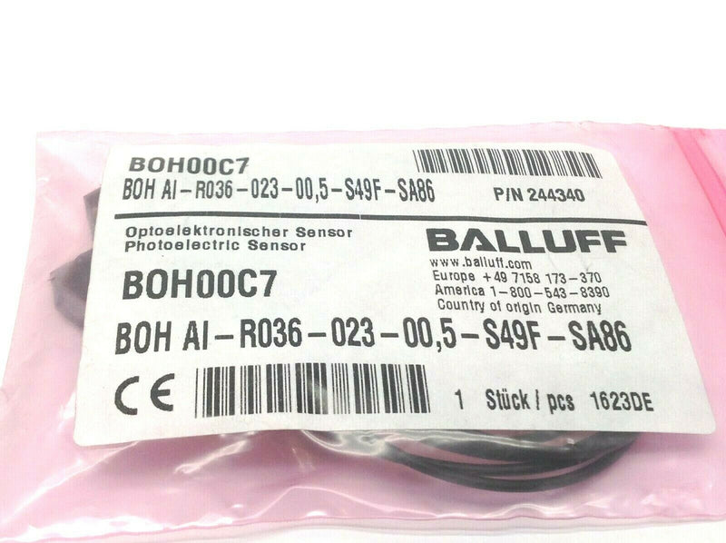 Balluff BOH AI-R036-023-00,5-S49F-SA86 Through-Beam Sensor BOH00C7 244340 - Maverick Industrial Sales