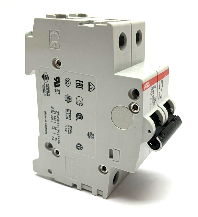 ABB S201-NA C16 2-Pole Circuit Breaker 2CDS251103R0164 - Maverick Industrial Sales