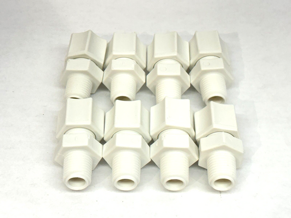 JACO 10-6-4-P-PG Polypropylene Male Connector 3/8 OD Tube x 1/4 MPT LOT OF 8 - Maverick Industrial Sales