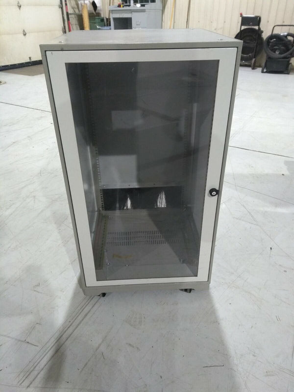 Hoffman E-ER38U6060 19 in. Electronic Rack Cabinet 41" x 22" x 28" On Wheels - Maverick Industrial Sales