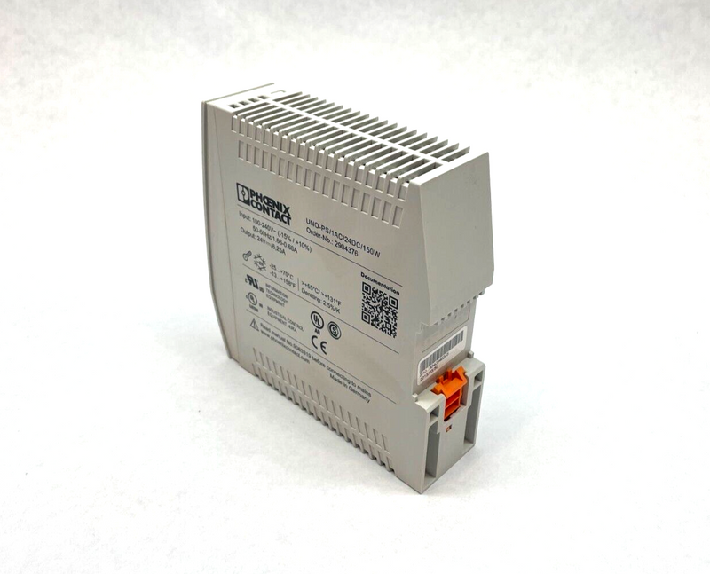 Phoenix Contact UNO-PS/1AC/24DC/150W Power Supply, 100-240V to 24VDC, 2904376 - Maverick Industrial Sales