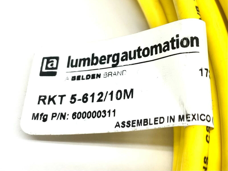 Lumberg Automation RKT 5-612/10M Single Ended Cordset M12 Female 5-Pin - Maverick Industrial Sales