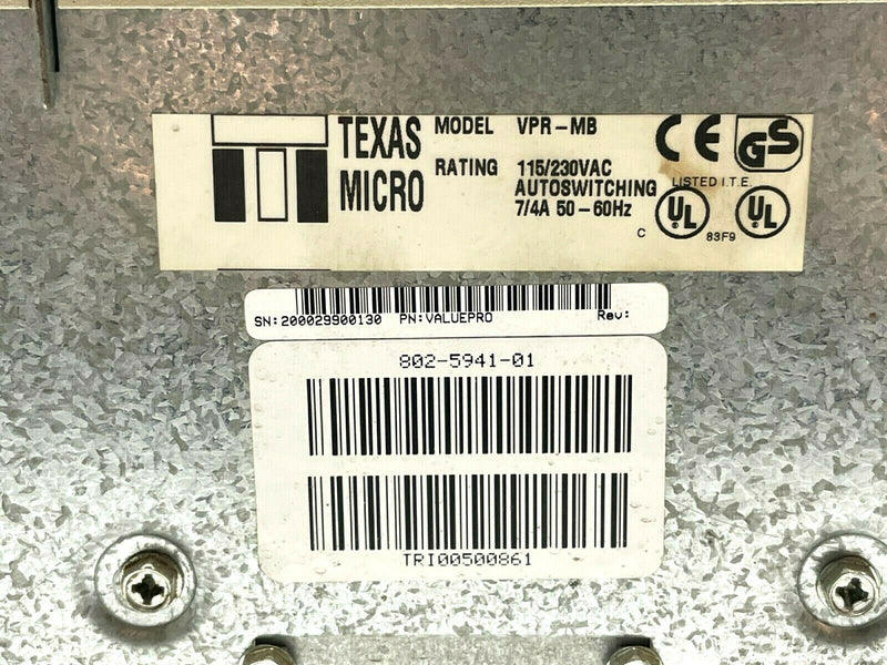 Texas Micro VPR-MB Controller Unit Chassis - Maverick Industrial Sales