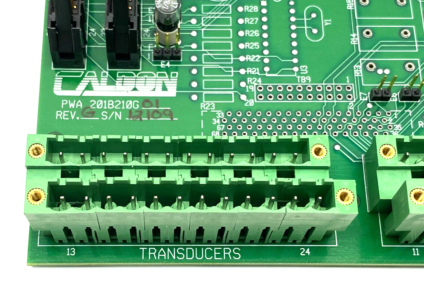 Caldon 201B210G01 Rev. G APU Backplane Card - Maverick Industrial Sales