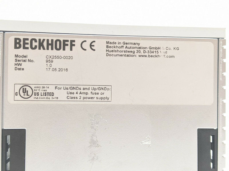 Beckhoff CX2550-0020 Hard Drive Extension Module 2-1/2" HDD/SSD MISSING FRAME - Maverick Industrial Sales