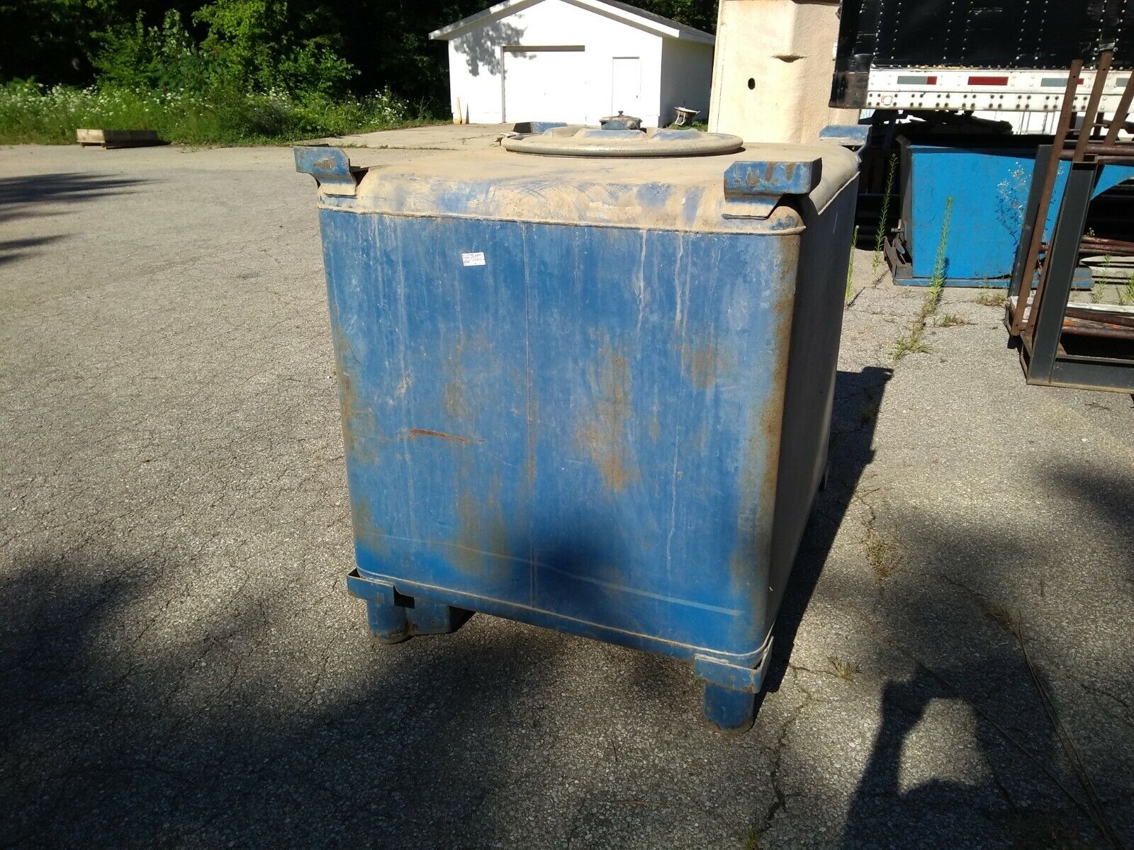 Clawson Tank D01 57 Forkable 345 Gallon Steel Storage Tank Refurbished 7 PSI - Used - Maverick Industrial Sales