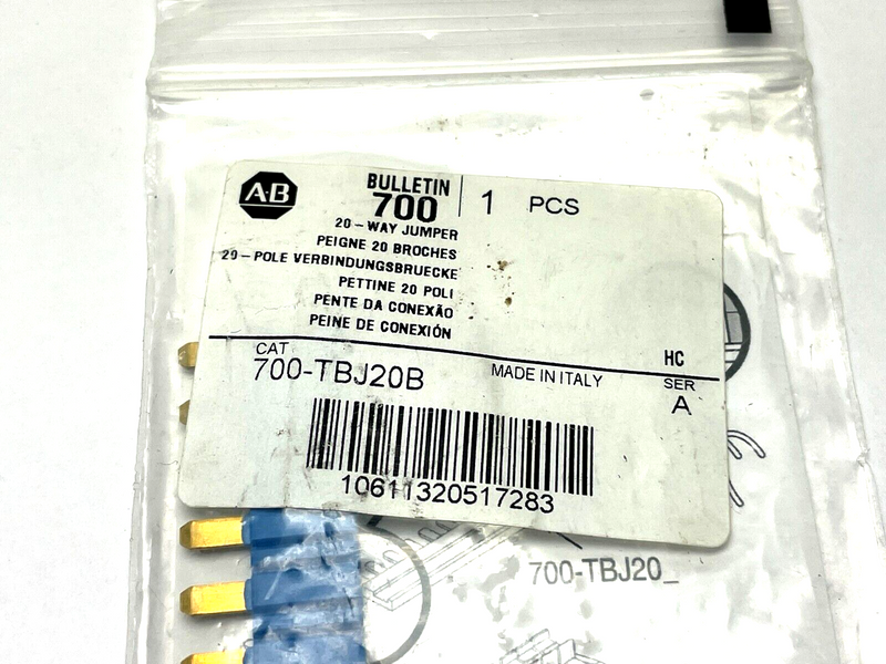 Allen Bradley 700-TBJ20B Ser. A Jumper Bar 20-Pole LOT OF 4 - Maverick Industrial Sales