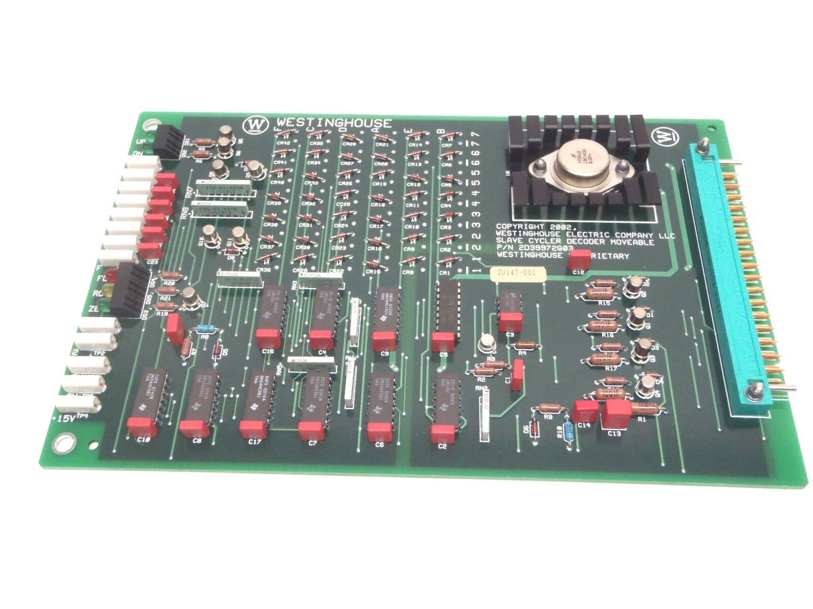 WESTINGHOUSE 2D39972G02 SLAVE CYCLER MOVABLE DECODER CARD