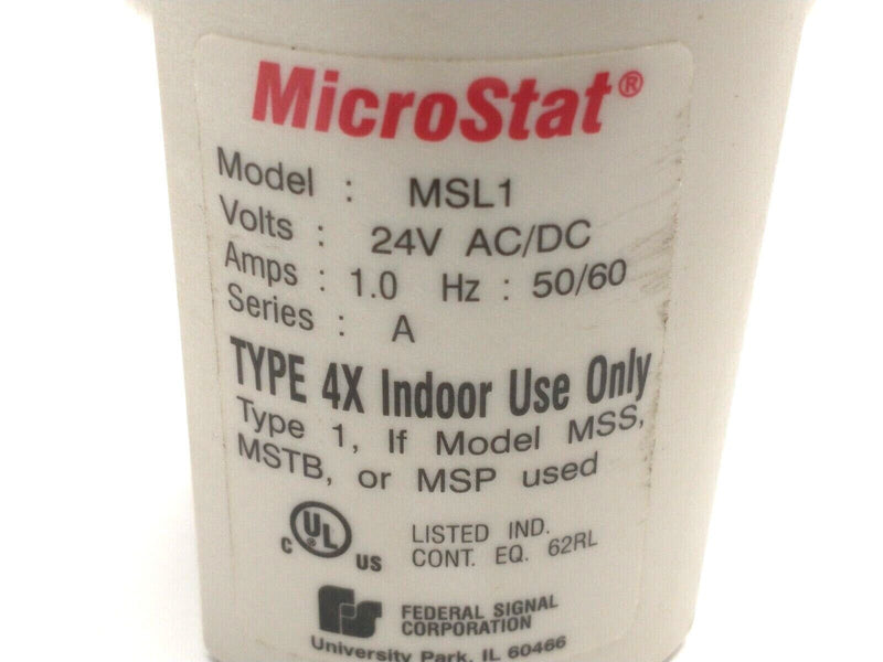 MicroStat MSL1 Ser. A Status Indicator Stack Light MISSING DOME/TOP - Maverick Industrial Sales