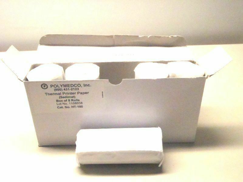 POLYMEDCO HT-100 Thermal Printing Paper (Sedimat) BOX OF 5 ROLLS - Maverick Industrial Sales