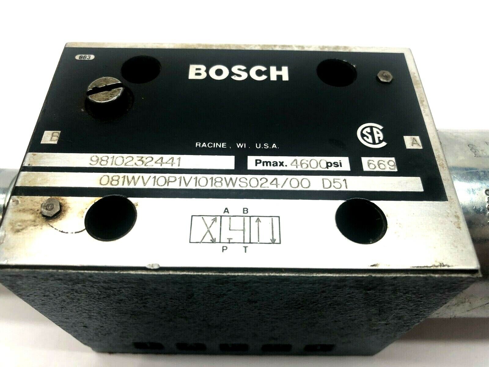 Bosch 9810232441 Hydraulic Valve 4600 Psi - Maverick Industrial Sales