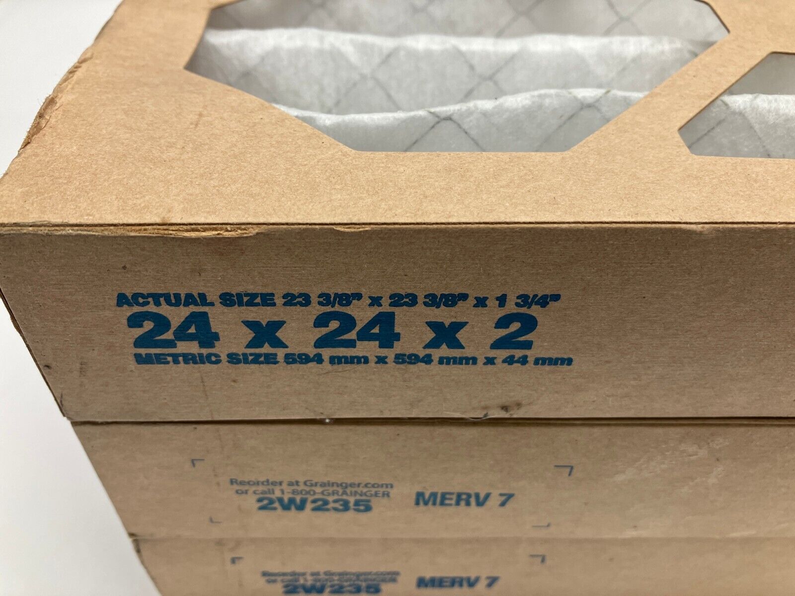 Air Handler 2W235 Synthetic Pleated Air Filter 24" x 24" x 2" LOT OF 3 - Maverick Industrial Sales