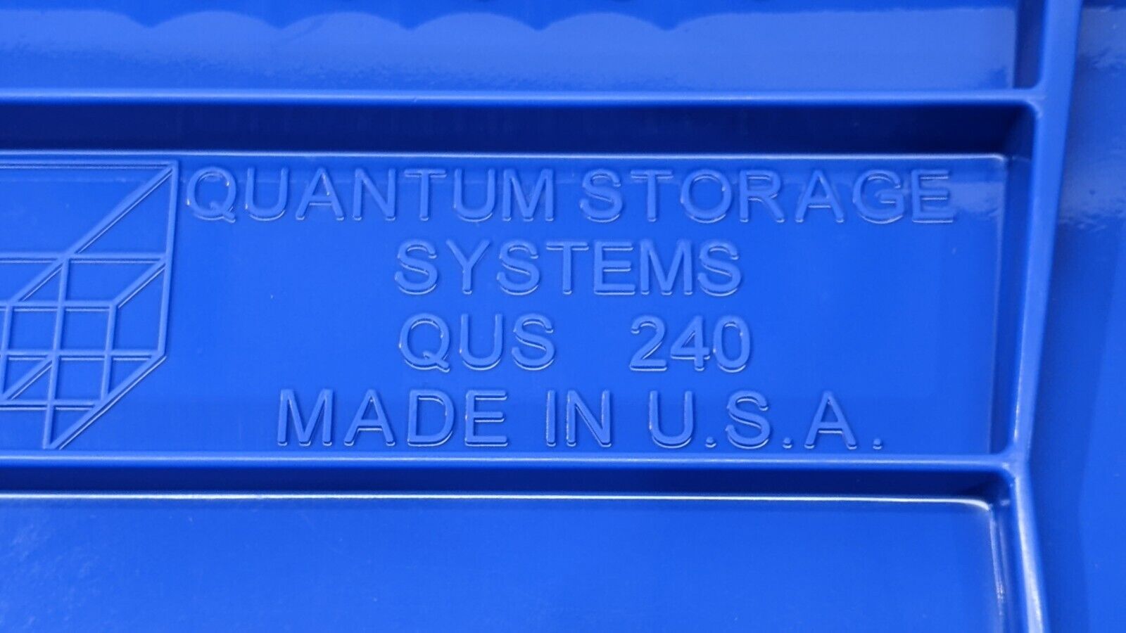 QUS240BL | Quantum Storage Ultra Stack & Hang Storage Bin LOT OF 12 - New - Maverick Industrial Sales