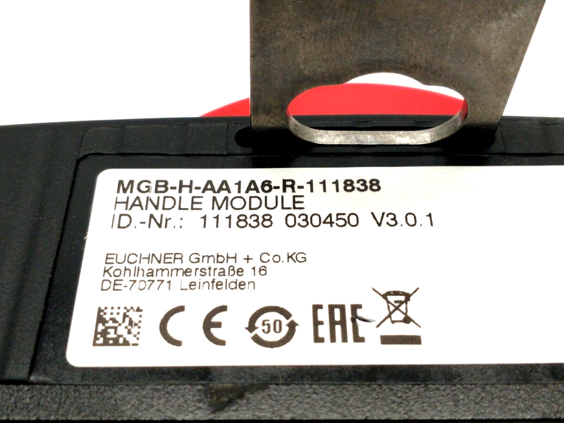 Euchner MGB-H-AA1A6-R-111838 Handle Module, Auto Extending Lockout 111838030450 - Maverick Industrial Sales