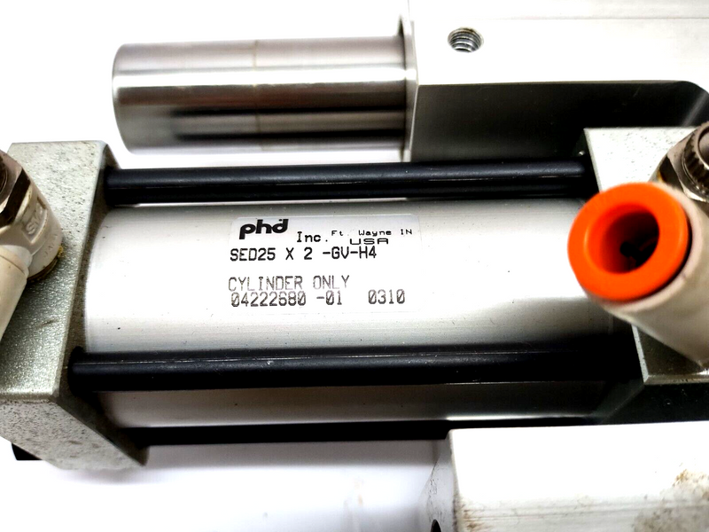 PHD SED25X2-GV-H4 Pneumatic Thruster Slide 1-3/8" Bore 2" Travel NO TOOL PLATE - Maverick Industrial Sales