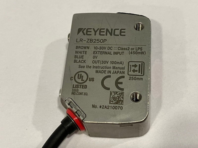 Keyence LR-ZB250P Self Contained Laser Sensor w/ Cable CMOS Rectangular - Maverick Industrial Sales