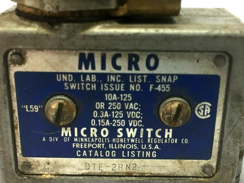 Honeywell Micro Switch DTE-2RN2 Limit Switch - Maverick Industrial Sales