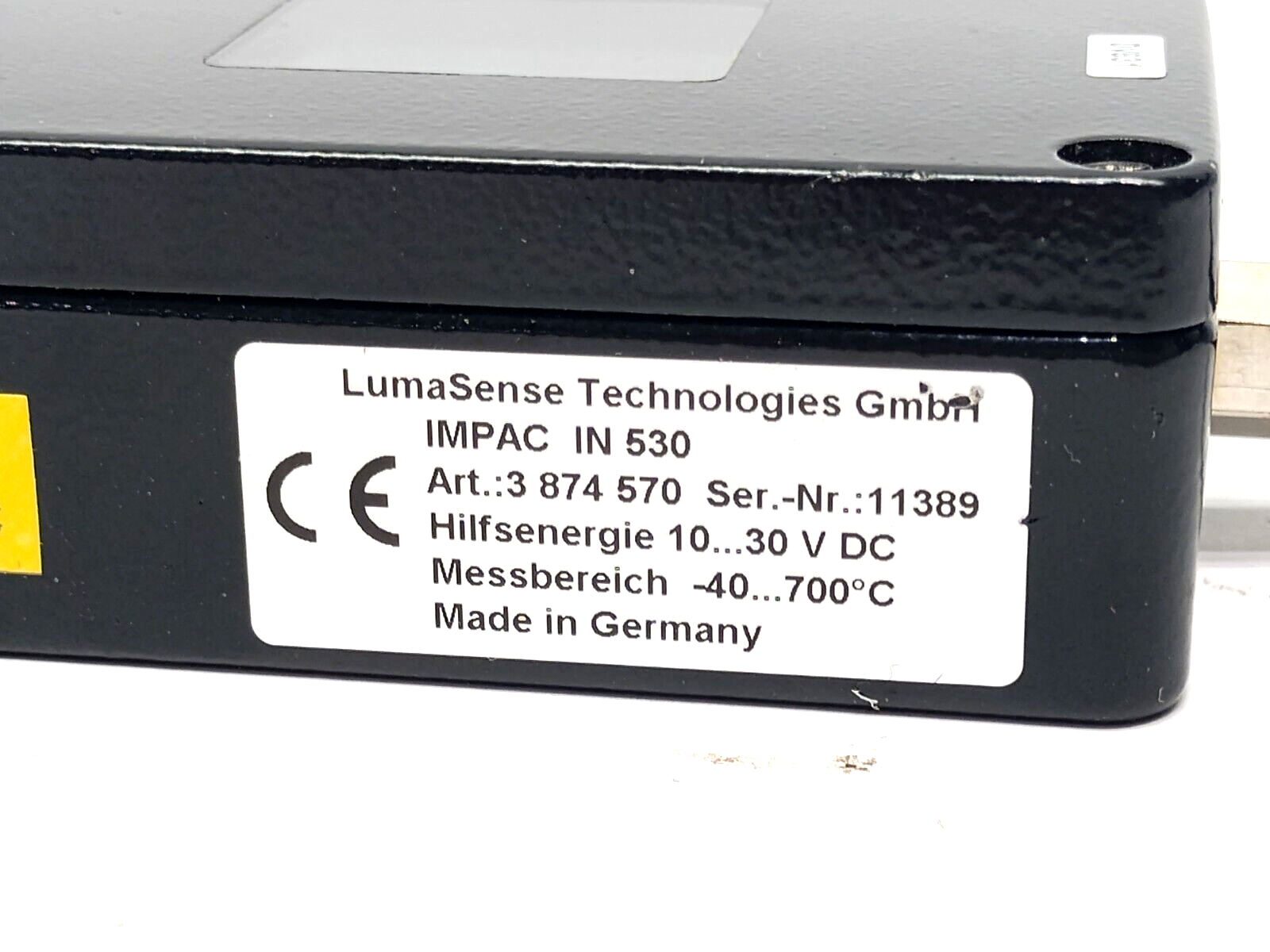 3 874 570, 3874570, IMPAC IN 530 | LumaSense 3874570 IMPAC IN 530 Infrared Thermometer Digital Pyrometer 10:1 Optic - Used - Maverick Industrial Sales