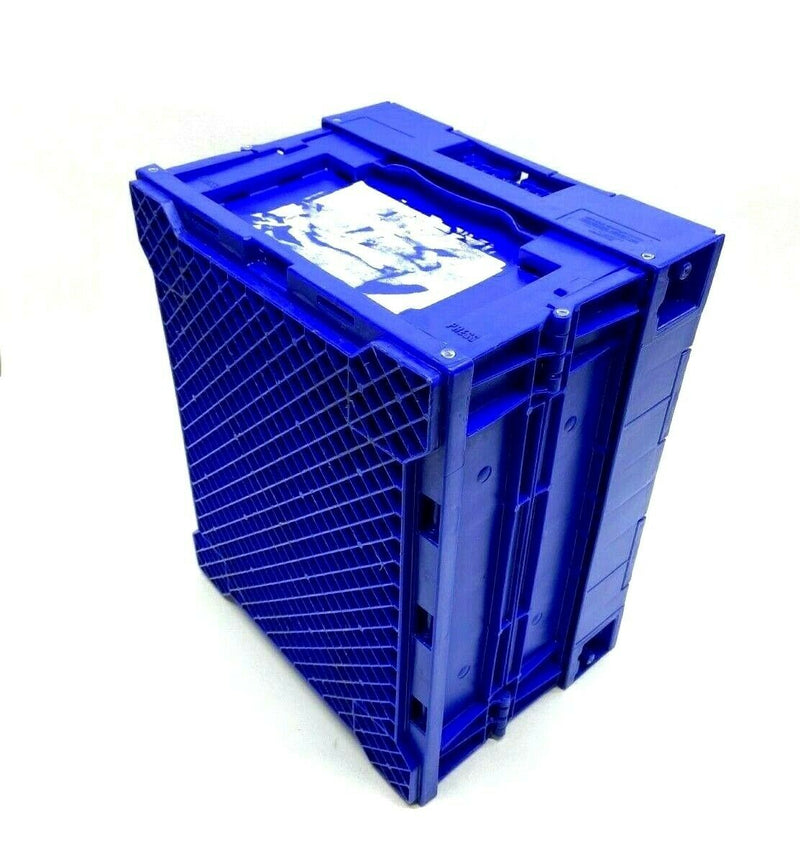 Lewis Systems FA1215-089 5.3 Gal Blue 15 x 12 x 9" Folding Transport Crate - Maverick Industrial Sales